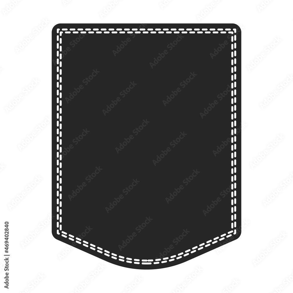 Pocket vector icon.Black vector icon isolated on white background pocket.