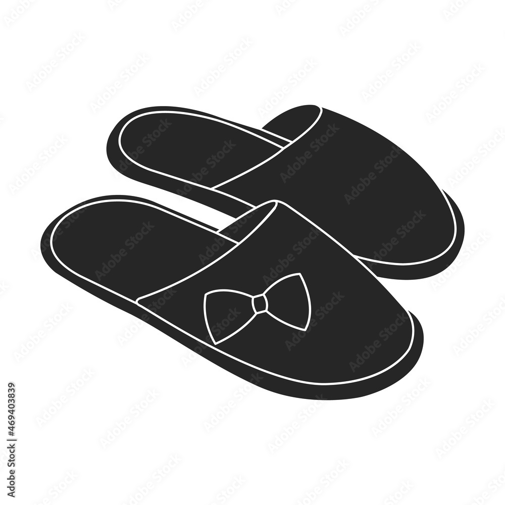 Slippers vector icon.Black vector icon isolated on white background slippers. Slippers vector icon.Black vector icon isolated on white background slippers.