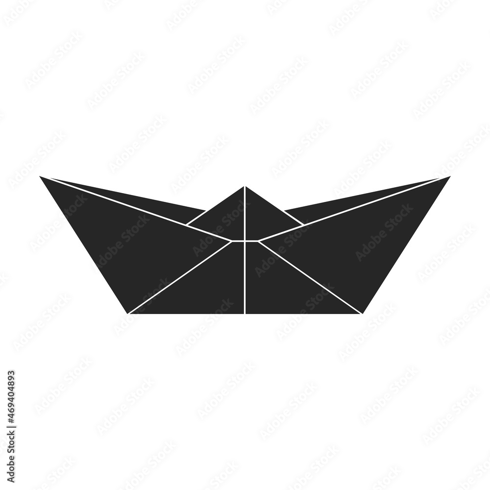 Origami vector icon.Black vector icon isolated on white background origami. Origami vector icon.Black vector icon isolated on white background origami.