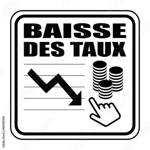 Logo baisse des taux.