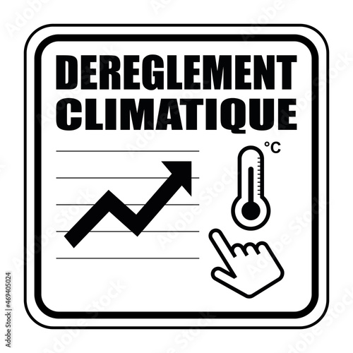 Logo dérèglement climatique.