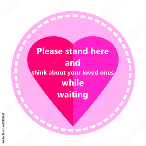 Creative social distance floor sticker