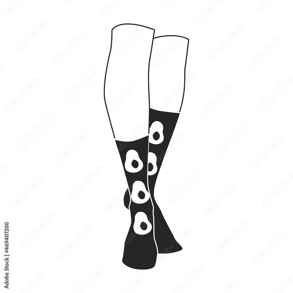 Woman sock vector icon.Black vector icon isolated on white background woman sock. Woman sock vector icon.Black vector icon isolated on white background woman sock.