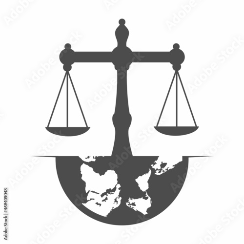 Law Balance And Attorney Monogram Logo Design. Balance logo design related to attorney, law firm or lawyers.