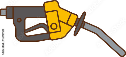 Yellow high-octane gasoline nozzle