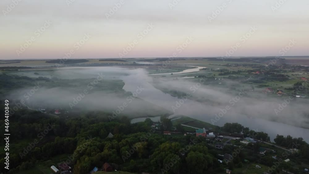 time clouds over the river