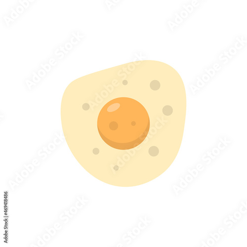 illustration of a fried egg, sunny side up egg. food. protein source. flat cartoon style. vector design