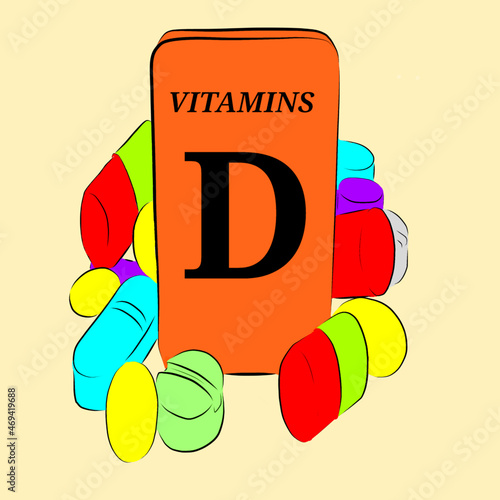 Illustration of Vitamins and supplements