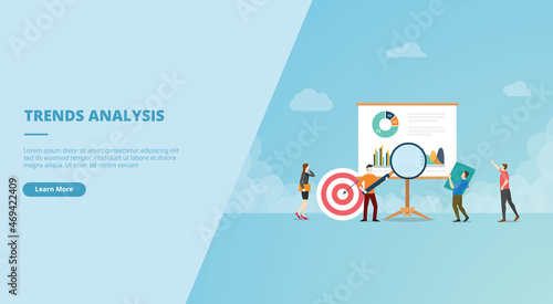 trends analysis concept for website landing homepage template banner or slide presentation