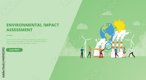 eia environmental impact analysis concept for website landing homepage template banner or slide presentation