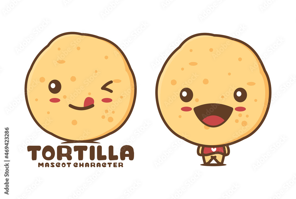 cute tortilla cartoon mascot illustration cute tortilla cartoon mascot illustration