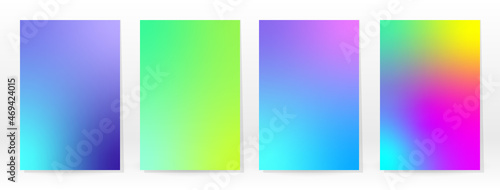 Minimal Poster. Pastel Soft. Rainbow Gradient Set.