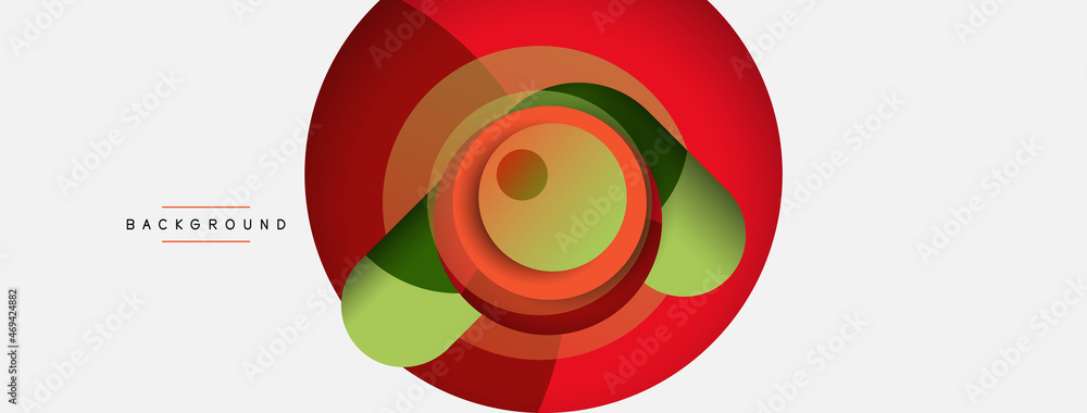 Vector round shapes circles minimal geometric background. Vector illustration for wallpaper banner background or landing page Vector round shapes circles minimal geometric background. Vector illustration for wallpaper banner background or landing page