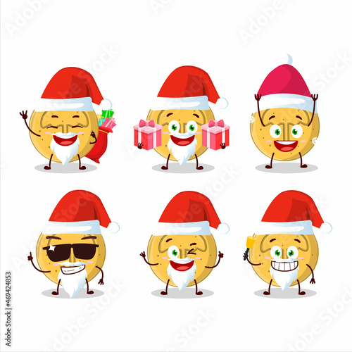 Santa Claus emoticons with dalgona candy umbrella cartoon character