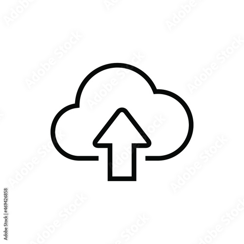 Cloud upload icon vector graphic