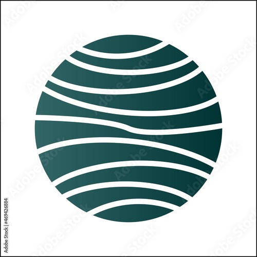 Uranus Glyph Gradient Vector Icon Design
