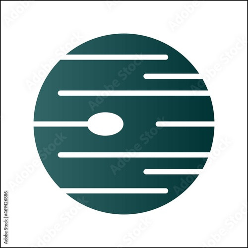 Neptune Glyph Gradient Vector Icon Design