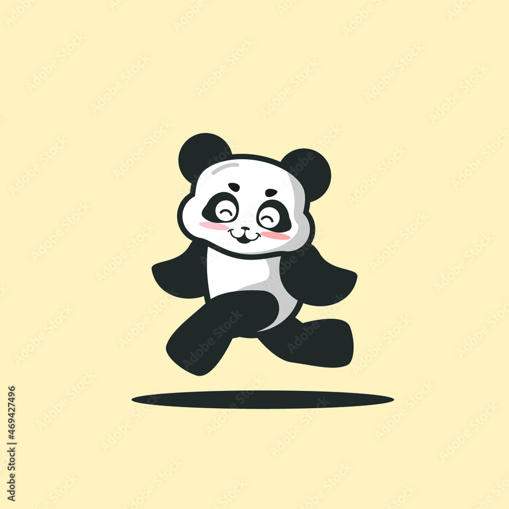 Fototapeta premium cute panda happy 