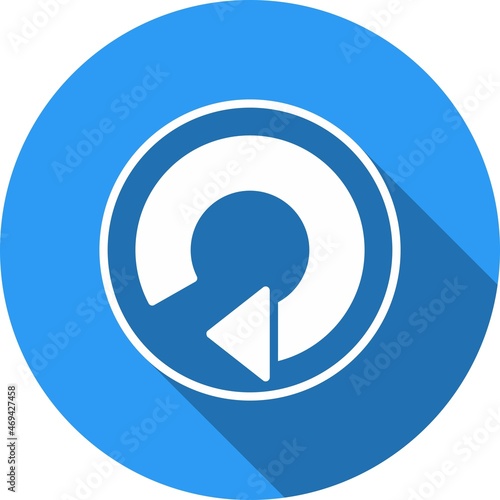 Arrow Glyph Circle Vector Icon Design