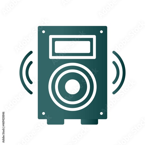 Woofer Glyph Gradient Vector Icon Design