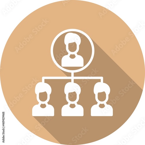 Organization Glpyh Circle Vector Icon Design