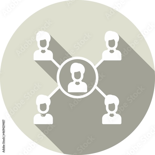Network Glpyh Circle Vector Icon Design