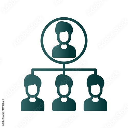 Organization Glpyh Gradient Vector Icon Design