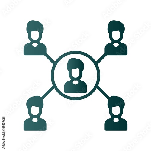  Network Glpyh Gradient Vector Icon Design