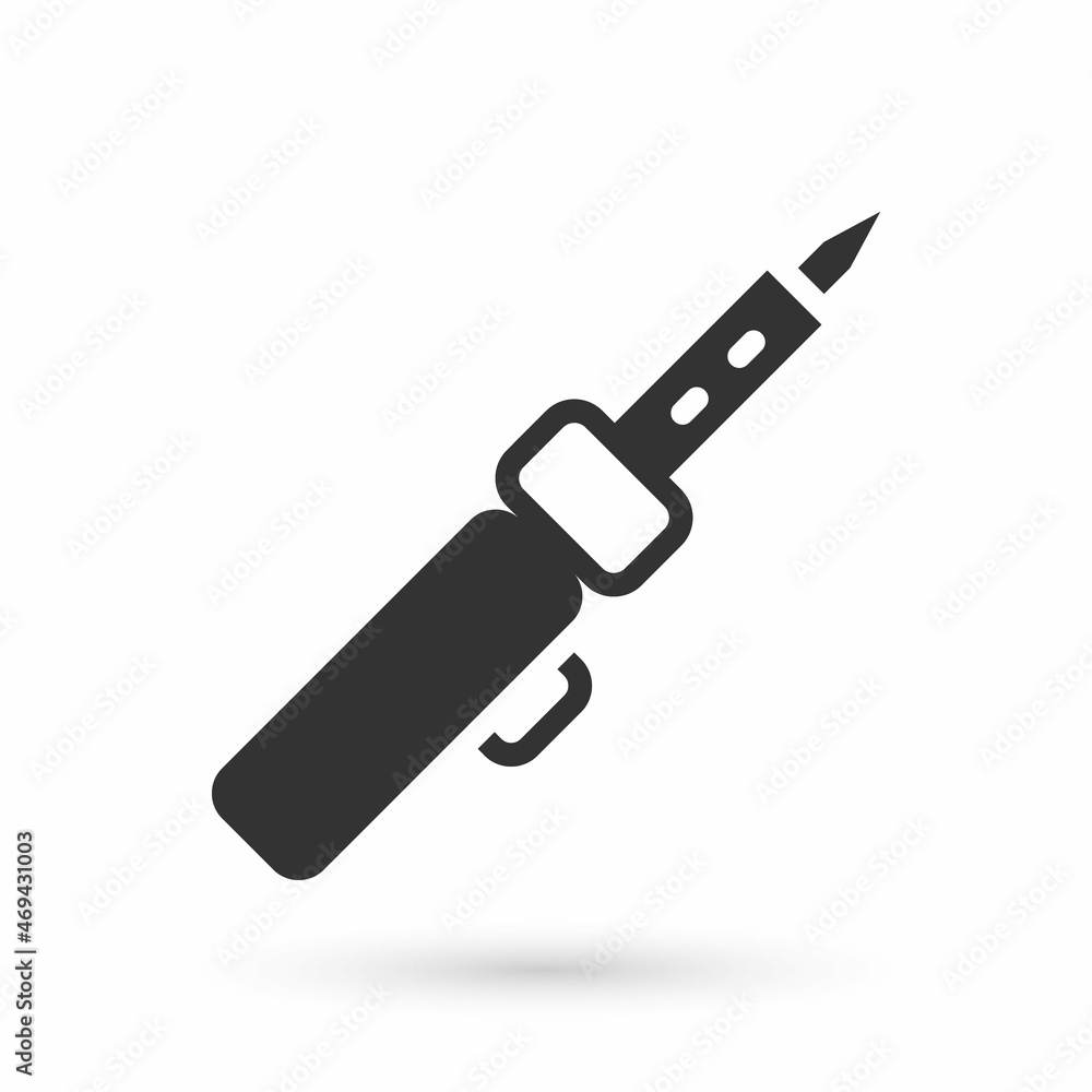 Grey Soldering iron icon isolated on white background. Vector Grey Soldering iron icon isolated on white background. Vector