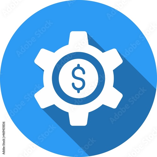 Revenue Glyph Circle Vector Icon Design