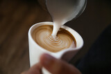 Caffee art cappuccino 