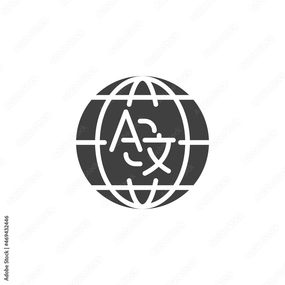 Foreign language translation vector icon Foreign language translation vector icon