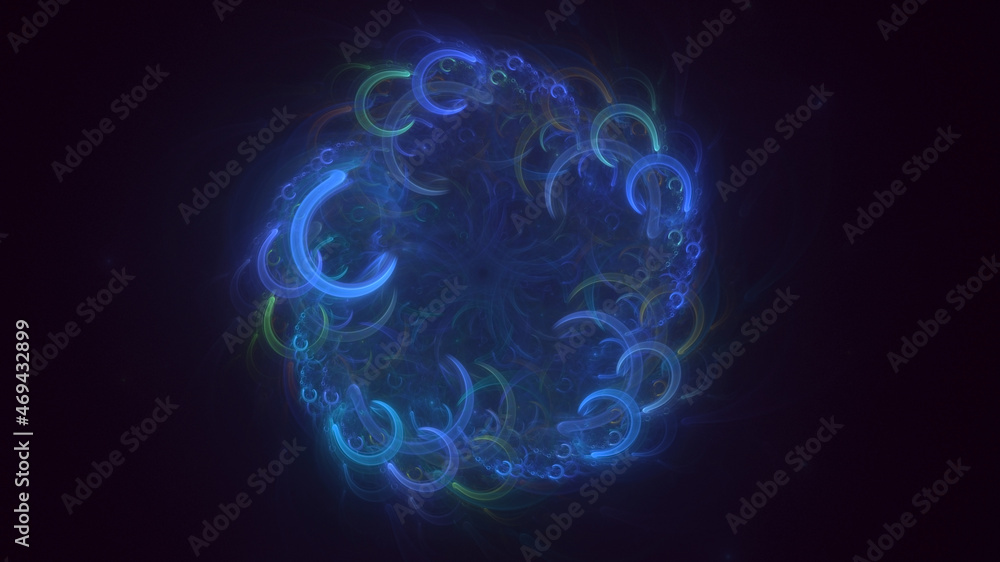 3D rendering abstract round light background 3D rendering abstract round light background