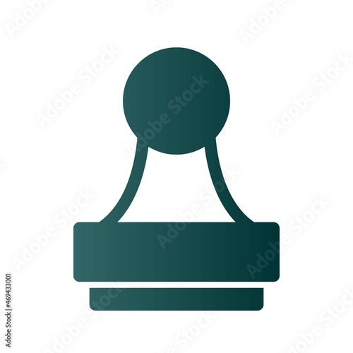 Stamp Glyph Gradient Vector Icon Design