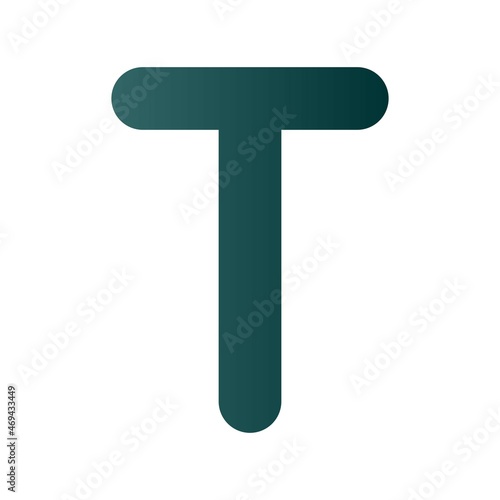 Obraz na płótnie T Glyph Gradient Vector Icon Design w salonie