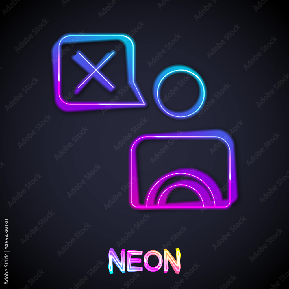 Glowing neon line Taxi driver icon isolated on black background. Vector Glowing neon line Taxi driver icon isolated on black background. Vector