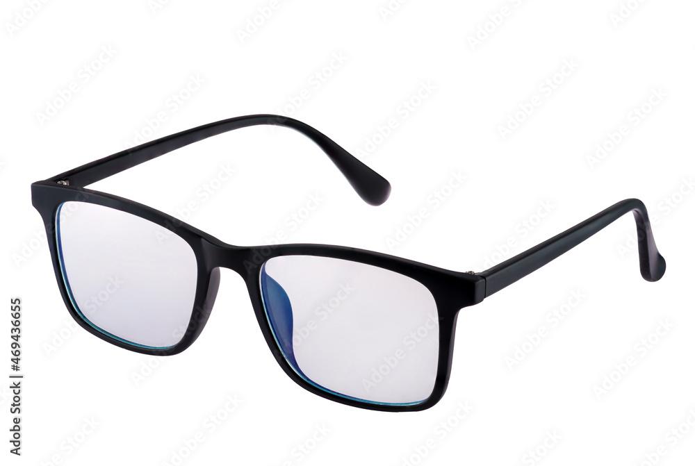 glasses on a white background are isolated