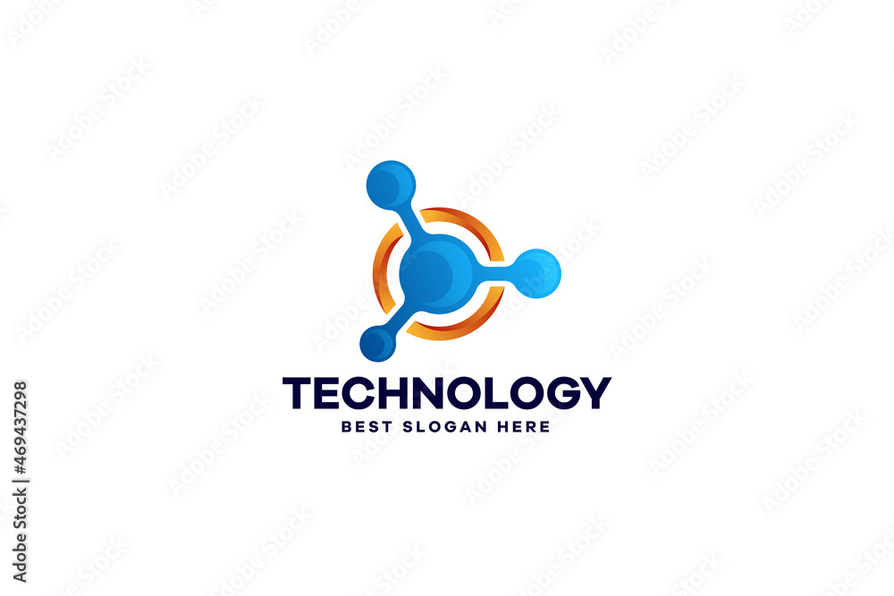 Gradient Technology Logo Design Gradient Technology Logo Design