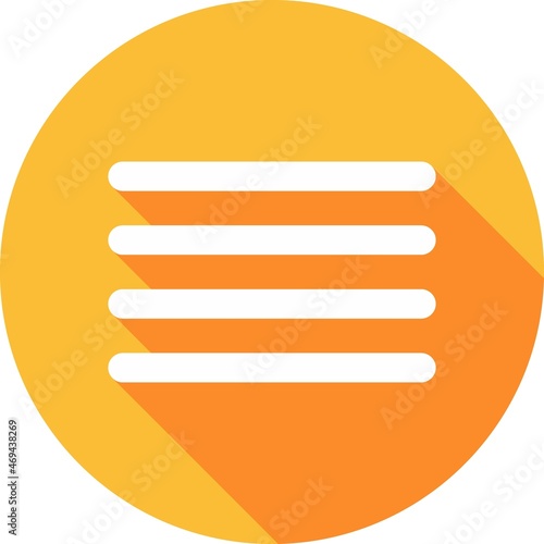 Justify Text Glyph Circle Vector Icon Design