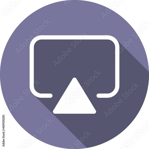 Airplay Glyph Circle Vector Icon Design