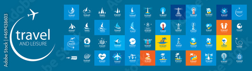 A set of vector logos for leisure and travel
