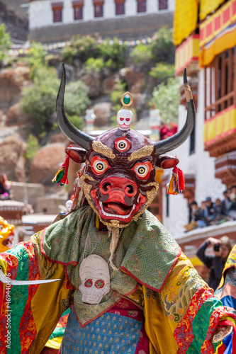 Cham dance of Hemis festival is the masked dance, performed by the lamas, Ladakh, India