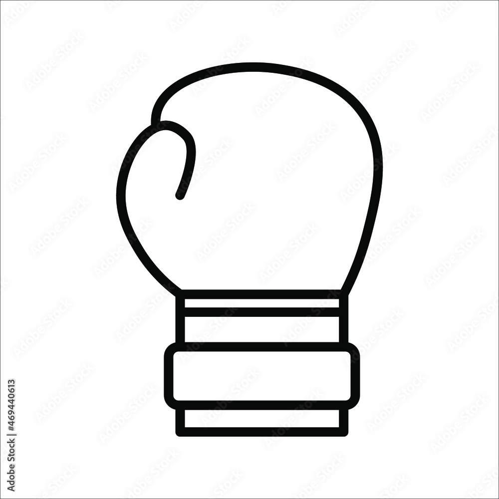 Boxing glove icon illustration isolated vector sign symbol on white background Boxing glove icon illustration isolated vector sign symbol on white background