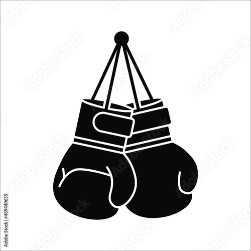 Boxing glove icon illustration isolated vector sign symbol on white background © Ainul