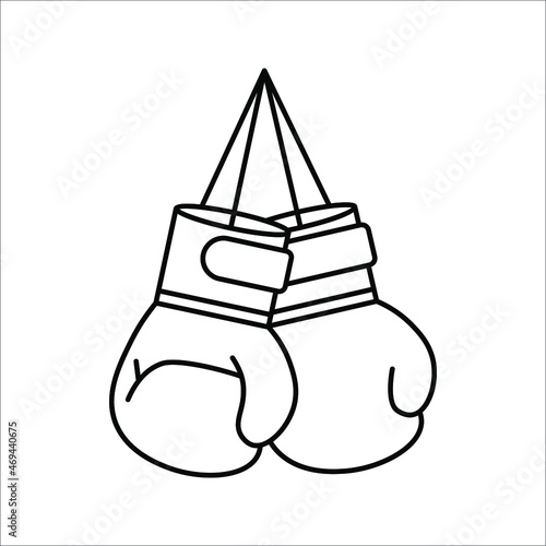 Boxing glove icon illustration isolated vector sign symbol on white background