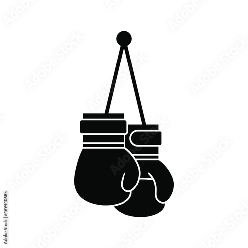 Boxing glove icon illustration isolated vector sign symbol on white background