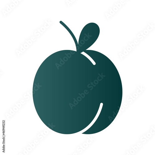 Plum Glyph Gradient Vector Icon Design