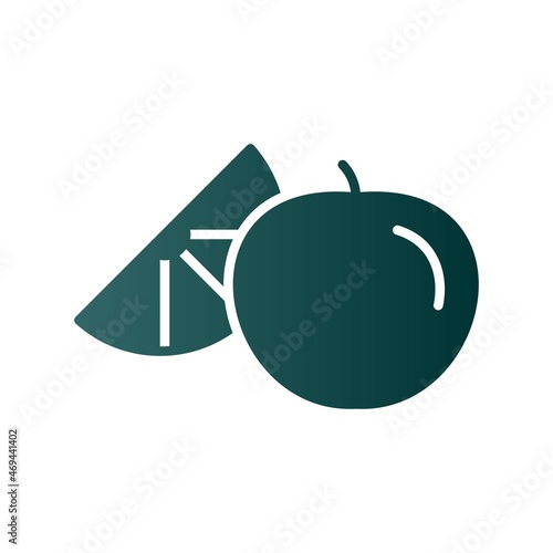 Orange Glyph Gradient Vector Icon Design