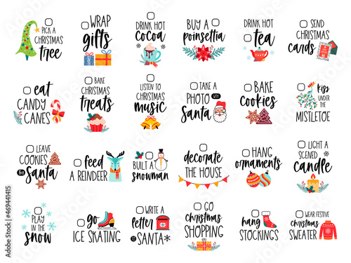 Christmas planner to do list winter holiday diary stickers