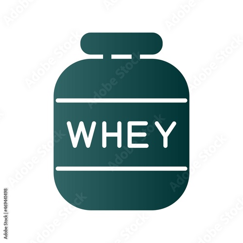 Whey protein Glyph  Gradient Vector Icon Design